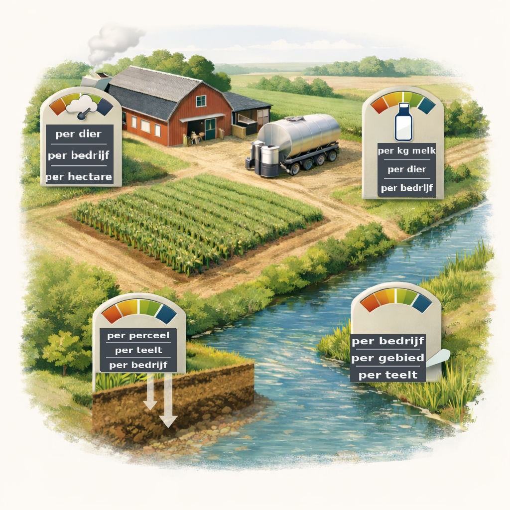 Illustratie van het speelveld van doelsturing en KPI’s, met onderscheid in schaalniveaus en sturingsniveaus